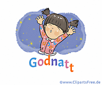 Gute Nacht auf Schwedisch Gif-Karte