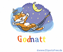 Gute Nacht auf Schwedisch Illustration