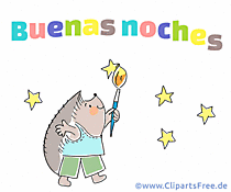 Grusskarte Gute Nacht auf Spanisch