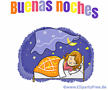Gute Nacht auf Spanisch Gif, Clipart, Bild