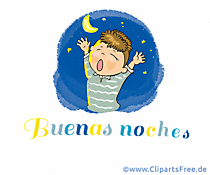 Gute Nacht auf Spanisch Grusskarte
