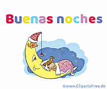 Gute Nacht Wunsch auf Spanisch Gif, Bild, Animation