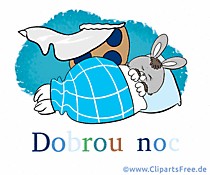 E-Card Gute Nacht auf Tschechisch zum Versenden