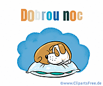 Gif-Animation Gute Nacht auf Tschechisch
