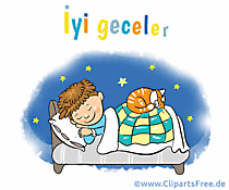 Clip Art Gute Nacht auf Türkisch