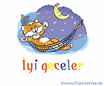 GifBild Gute Nacht in türkischer Sprache