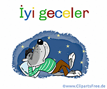 Gif Good night in Turkish