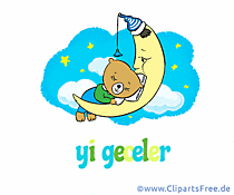 Gute Nacht auf Türkisch Bild, Clip Art, Gif