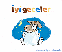 Gute Nacht Grußbild auf Türkisch