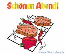 Fisch am Grill Gif-Clipart