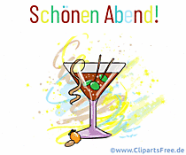 Grusskarte mit Guten Abend Wunsch