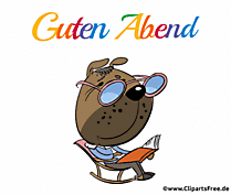 Guten Abend Gif e-Card animiert