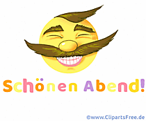 Lustiget Smiley mit Schönen Abend Wunsch