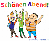 Party am Abend Gif Grusskarte