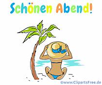Schöner Abend am Strand Gif Clipart