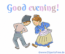 Guten Abend auf Englisch Clip Art