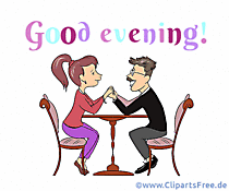 Guten Abend auf Englisch Date Clipart