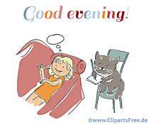 Guten Abend auf Englisch Gif, Bild, Clipart