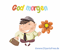 Grusskarte Guten Morgen auf Dänisch