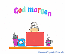 Gutenmorgengrüsse für Büro auf Dänisch