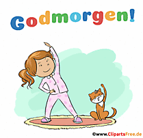 Sport Morgen früh - Gif Clipart in dänischer Sprache