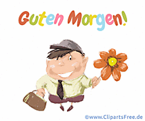 Gruss Guten Morgen Junge mit Blume Gif Bild