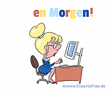 Guten Morgen Grüße für Büro Gif-Animation kostenlos