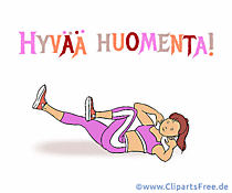 Guten Morgen auf Finnisch Clipart, Sport, Fitness