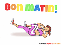 Animiertes E-Card Guten Morgen auf Französisch