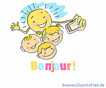 eCard Guten Morgen auf Französisch