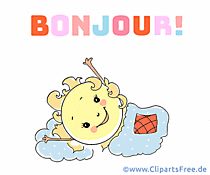 Guten auf Französisch Gif, Clipart, Bild