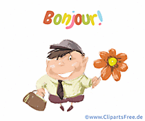 Morgengruss auf Französisch Gif animiert