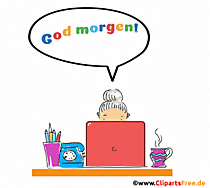 Gif e-Card Guten Morgen auf Norwegisch