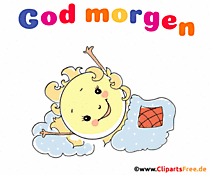 Guten Morgen lustiges Bild in Dänisch
