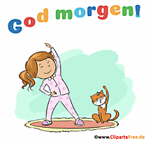 Morgen Sport Bild - animierte Morgengrüße auf Norwegisch