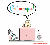 Norwegischer Gruß Guten Morgen - animierte Gif-Grusskarten