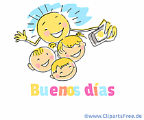Guten Morgen auf Spanisch Animation