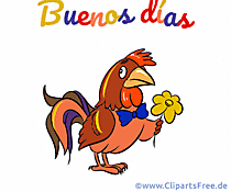 Guten Morgen auf Spanisch animierte Karte