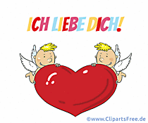 Herz mit Engeln Gif - Kostenlose Bilder zum Thema Liebe