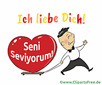 Ich liebe Dich auf Türkisch und Deutsch