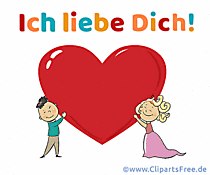 Liebesbotschaft mit Herz - Ich liebe Dich Gif
