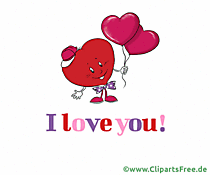 Liebeserklärung zum Veschicken in Messenger und per E-Mail