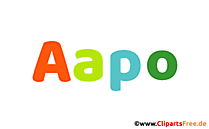 Aapo Vorname für Jungen - Babyvornamen als animierte Bilder