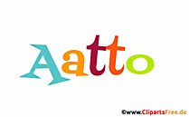 Aatto Vorname für Jungen Deko Illustration mit Animation