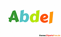 Abdel Vorname für Jungen als animiertes Gif Bild