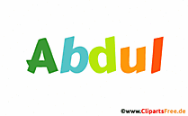Abdul Vorname für Jungen - Babyvornamen als animierte Bilder