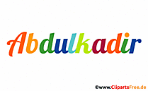 Abdulkadir Vorname für Jungen als animiertes Gif Bild