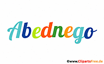 Abednego Vorname für Jungen als animiertes Gif Bild