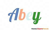 Abey Vorname für Jungen animiertes Deko Bild