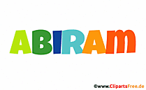 Abiram Vorname für Jungen Deko Illustration mit Animation